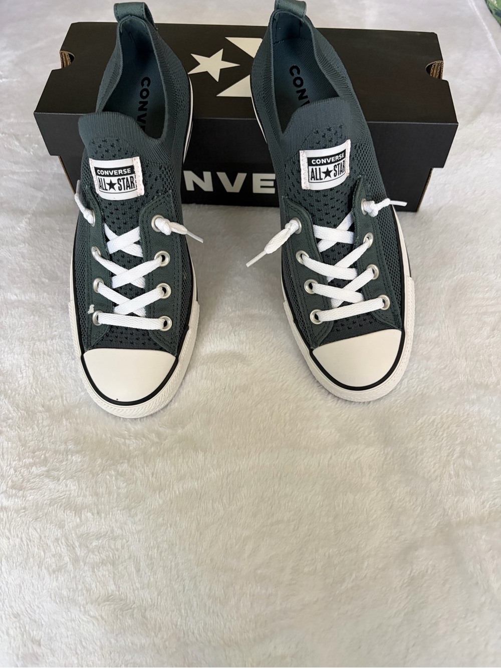 Converse Women’s All Star Slip-On Low Top Sneakers in Dark Green
